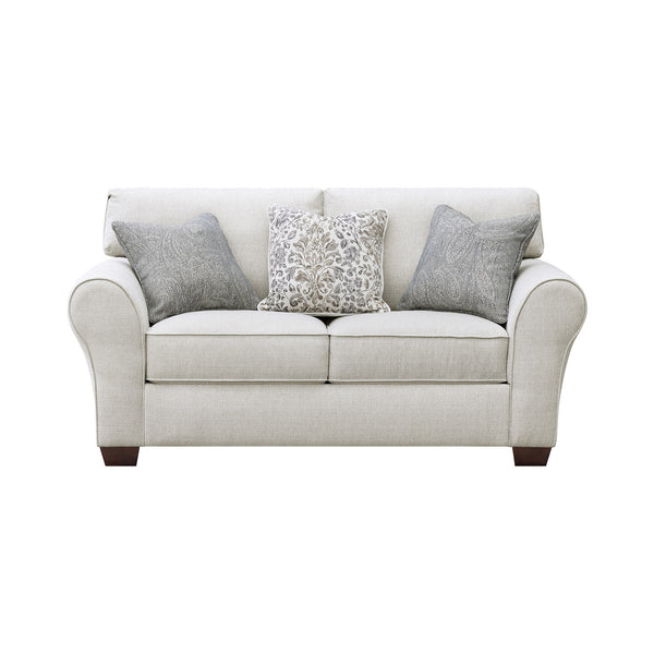 Athena Love Seat Dante Mushroom - Transitional