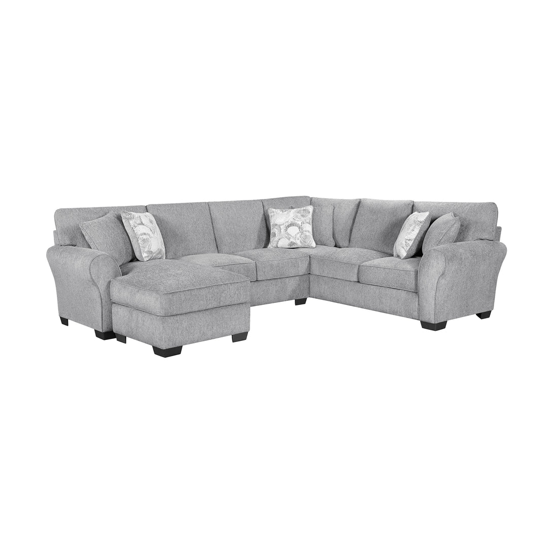 Athena 2-Piece Sectional couch Crossing Smoke - Transitional