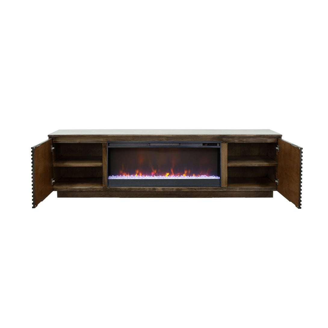 Stardust 89-inch Fireplace TV Stand Bourbon - Modern