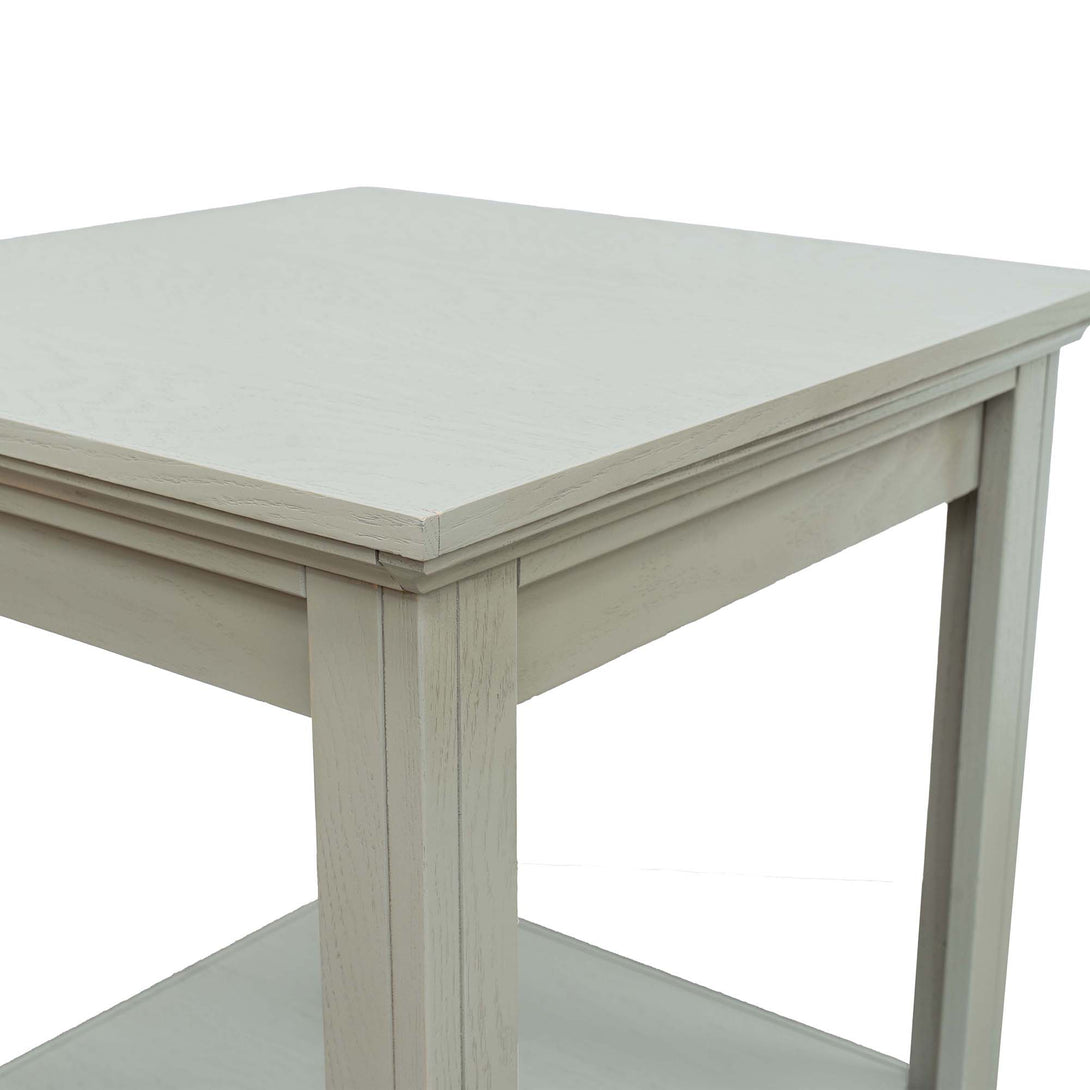 Topanga End Table Alabaster - Transitional - Close View