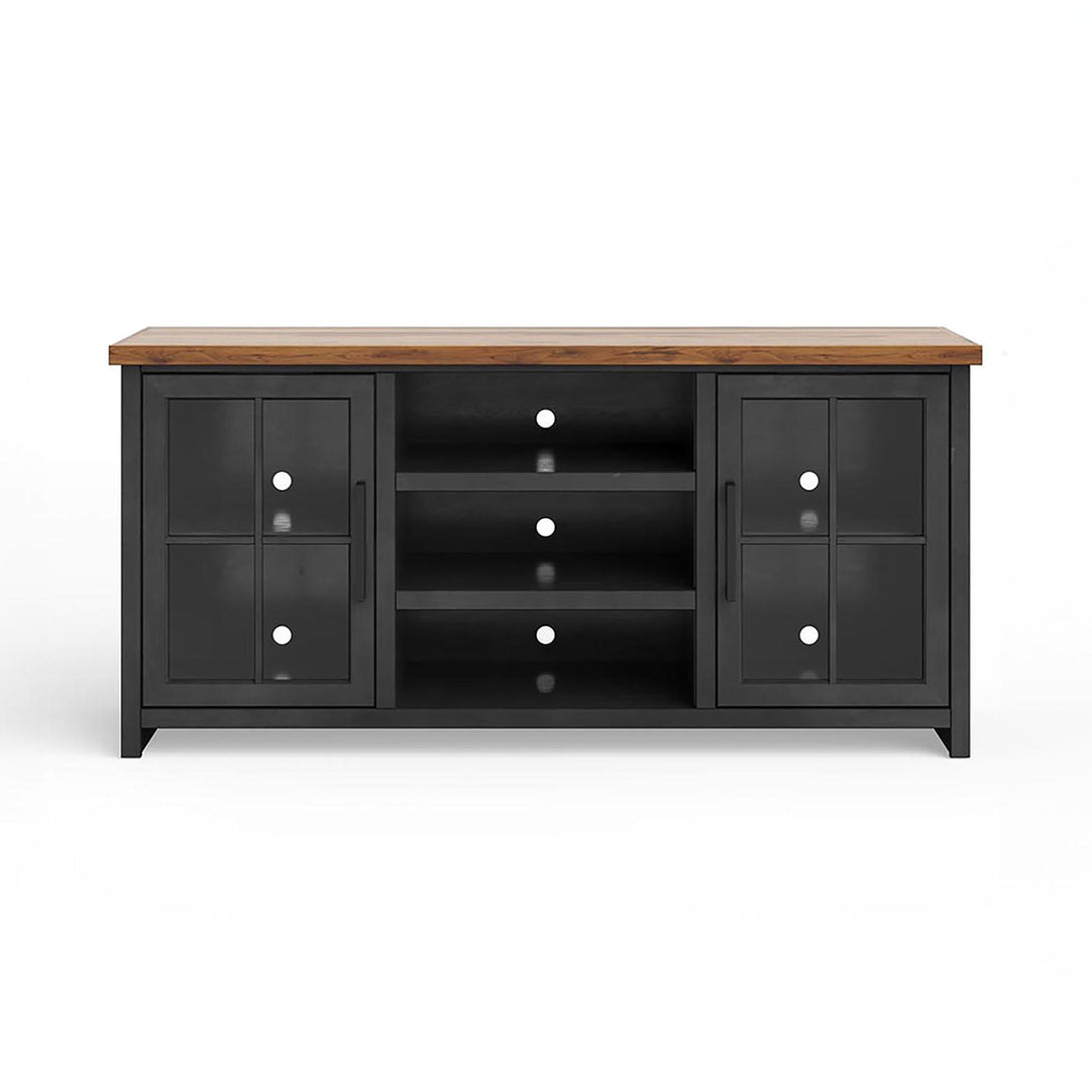 Essex 67" TV Stand Black/Whiskey - Modern Farmhouse
