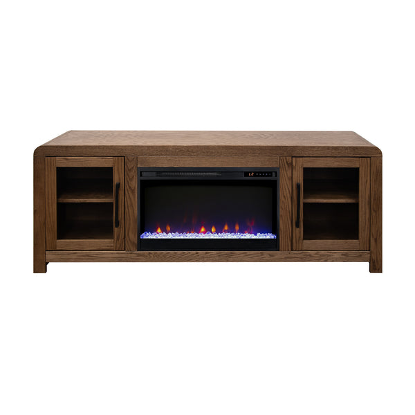 Haven 65" Fireplace TV Stand with Glass Doors