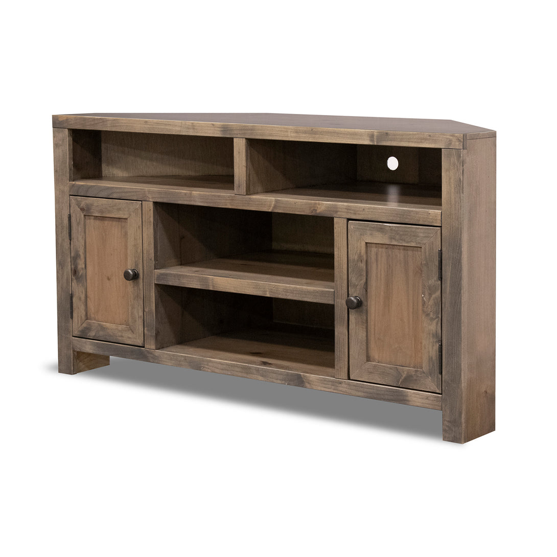 Joshua Creek 52 inch Corner TV Stand fits up to 55 inch Barnwood - Modern