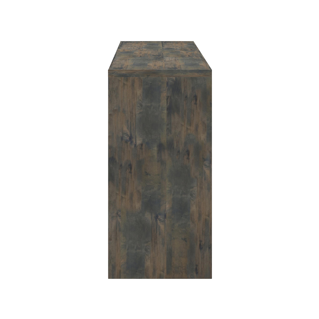 Joshua Creek 74-inch TV Stand Barnwood - Rustic Modern - Side View
