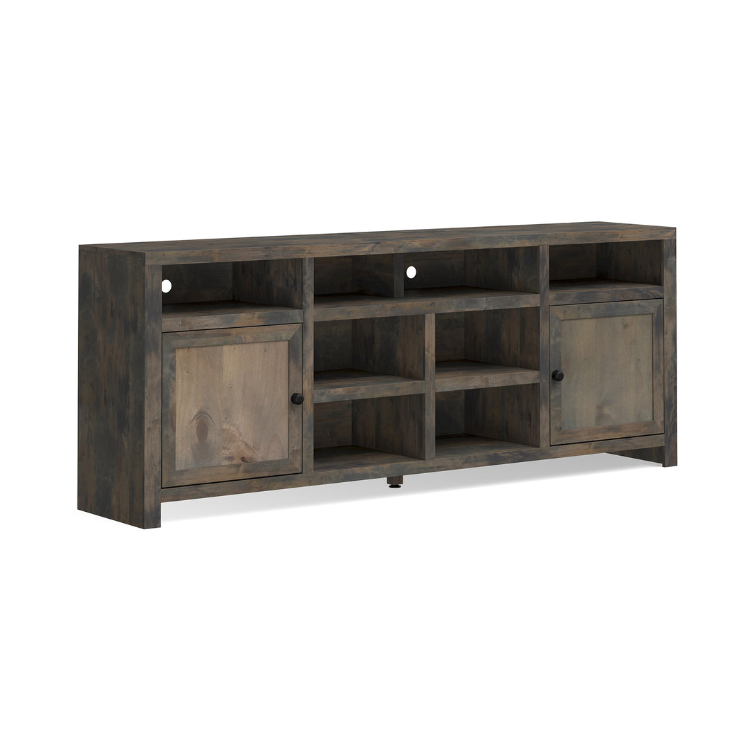 Joshua Creek 84" TV Stand fits up to 95" Barnwood - Rustic Modern