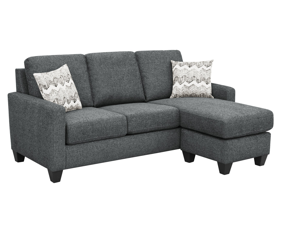 Keaton Reversible Chaise Sofa Endurance Graphite with chaise cushion - Modern