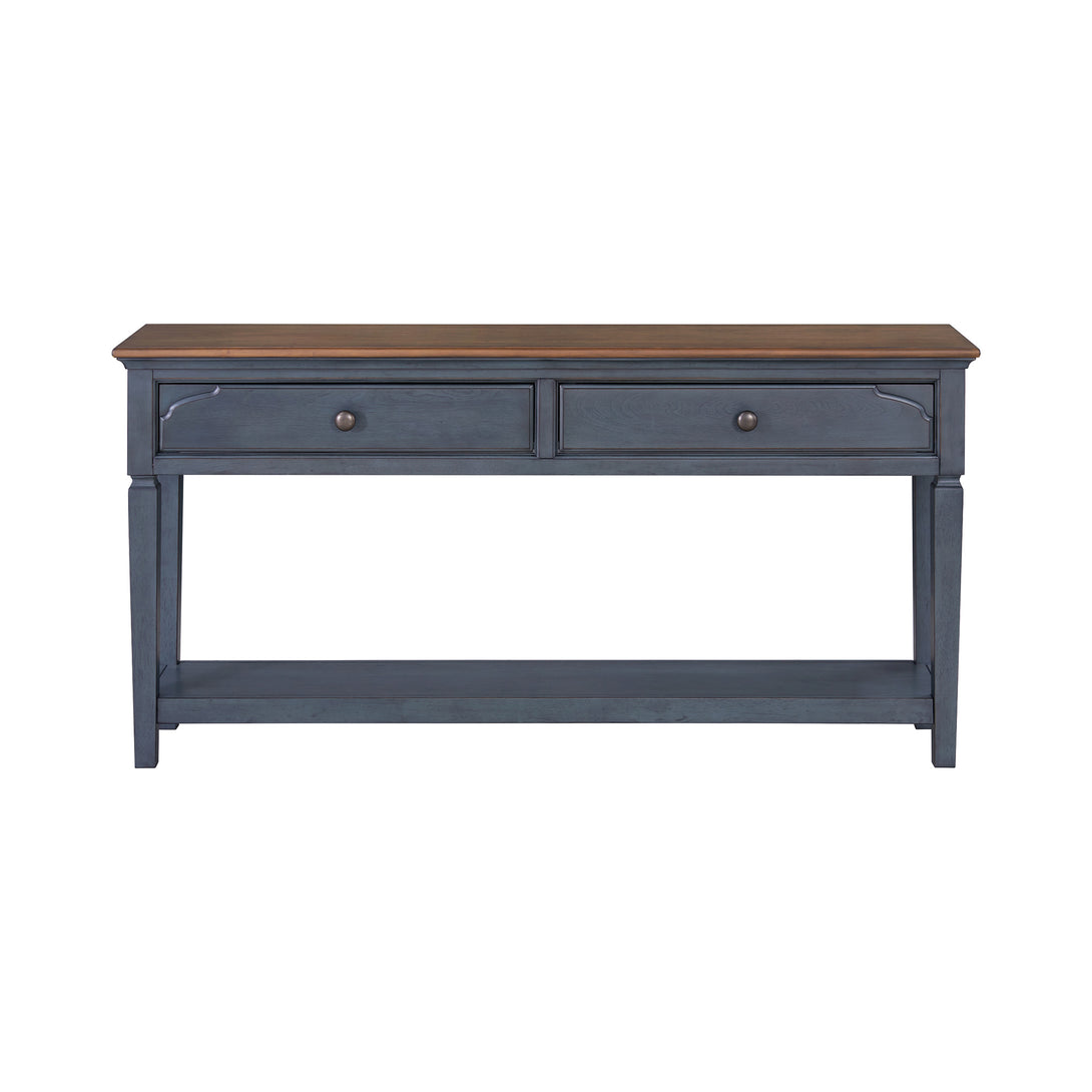 Americana Sofa Table Corduroy Blue - Traditional