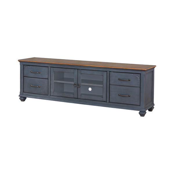 Americana 84" TV Stand Corduroy Blue - Traditional