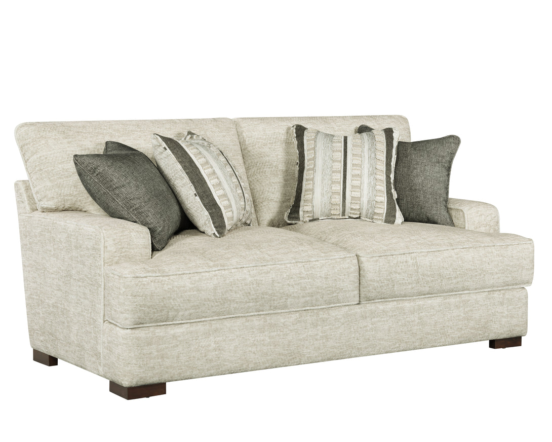 Pleasant Valley Love Seat Zaftig Parchment - Modern - Side View