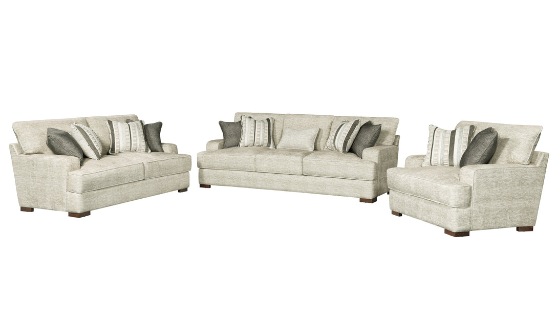 Pleasant Valley LoveSeat Zaftig Parchment - Modern