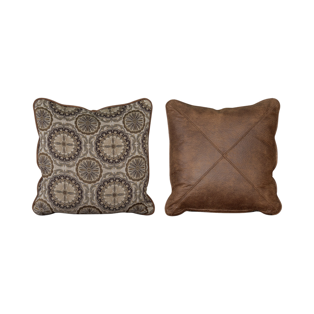 Prairie Sofa Rustic Prairie with two contrasting toss pillows - Traditional