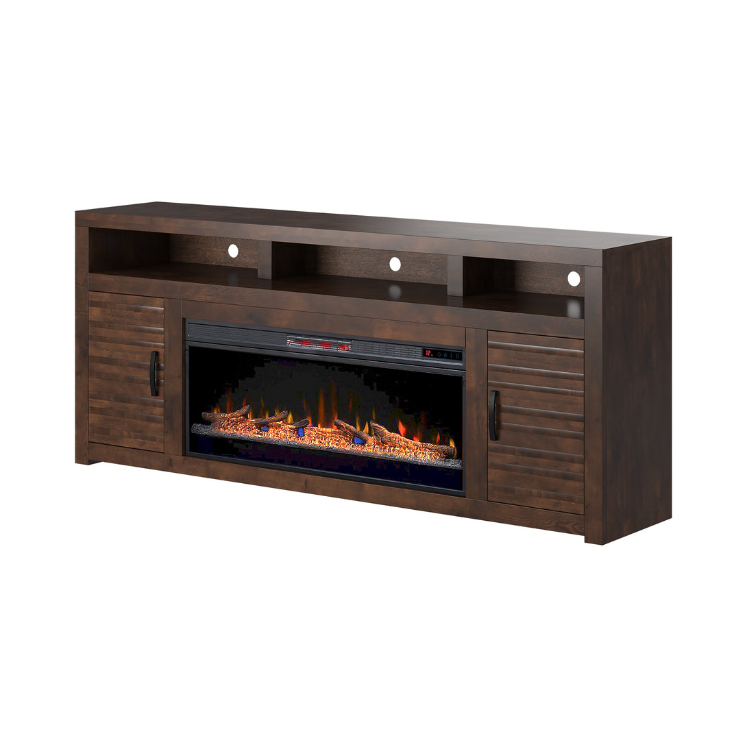 Sausalito 78-inch Fireplace TV Stand Whiskey - Transitional