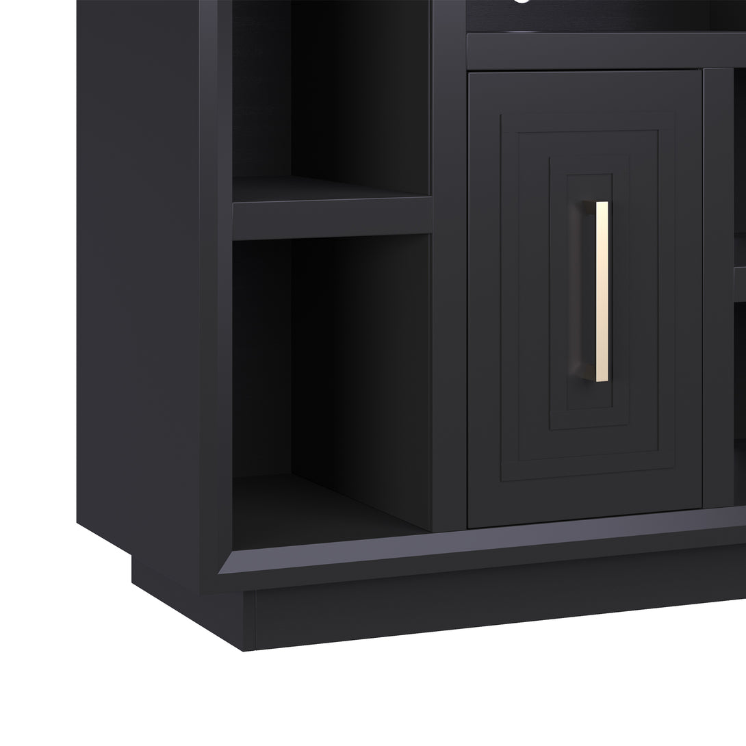 Sunset 67 inch TV Stand Black - Modern