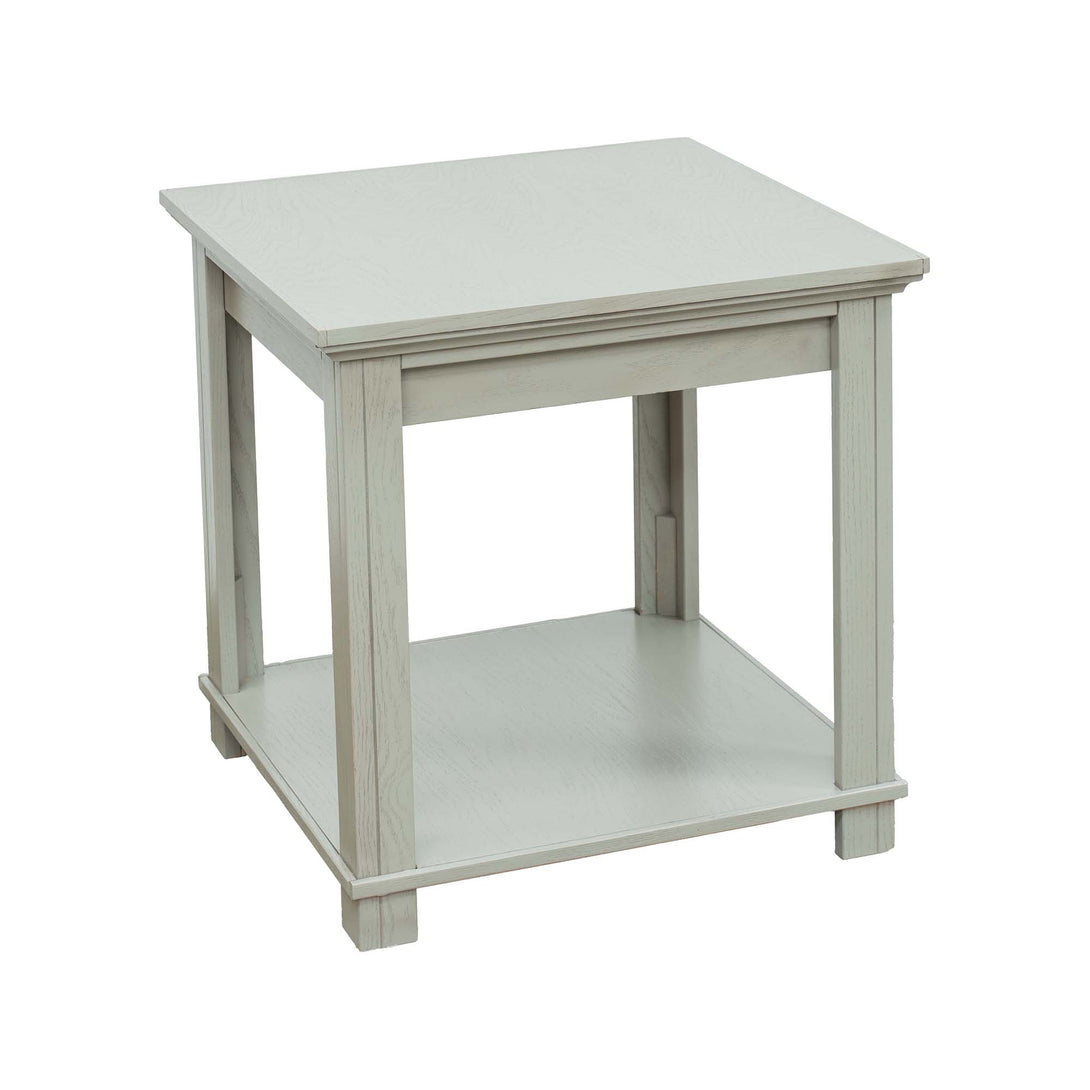 Topanga End Table Alabaster - Transitional - Side View