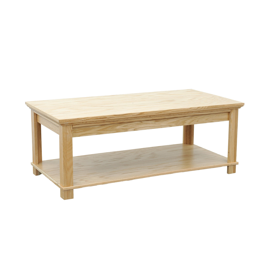 Topanga Coffee Table Natural - Transitional - Side View