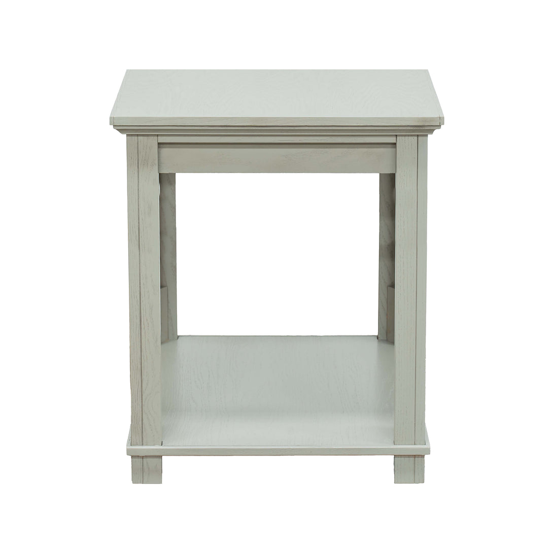 Topanga Chairside Table Alabaster - Transitional