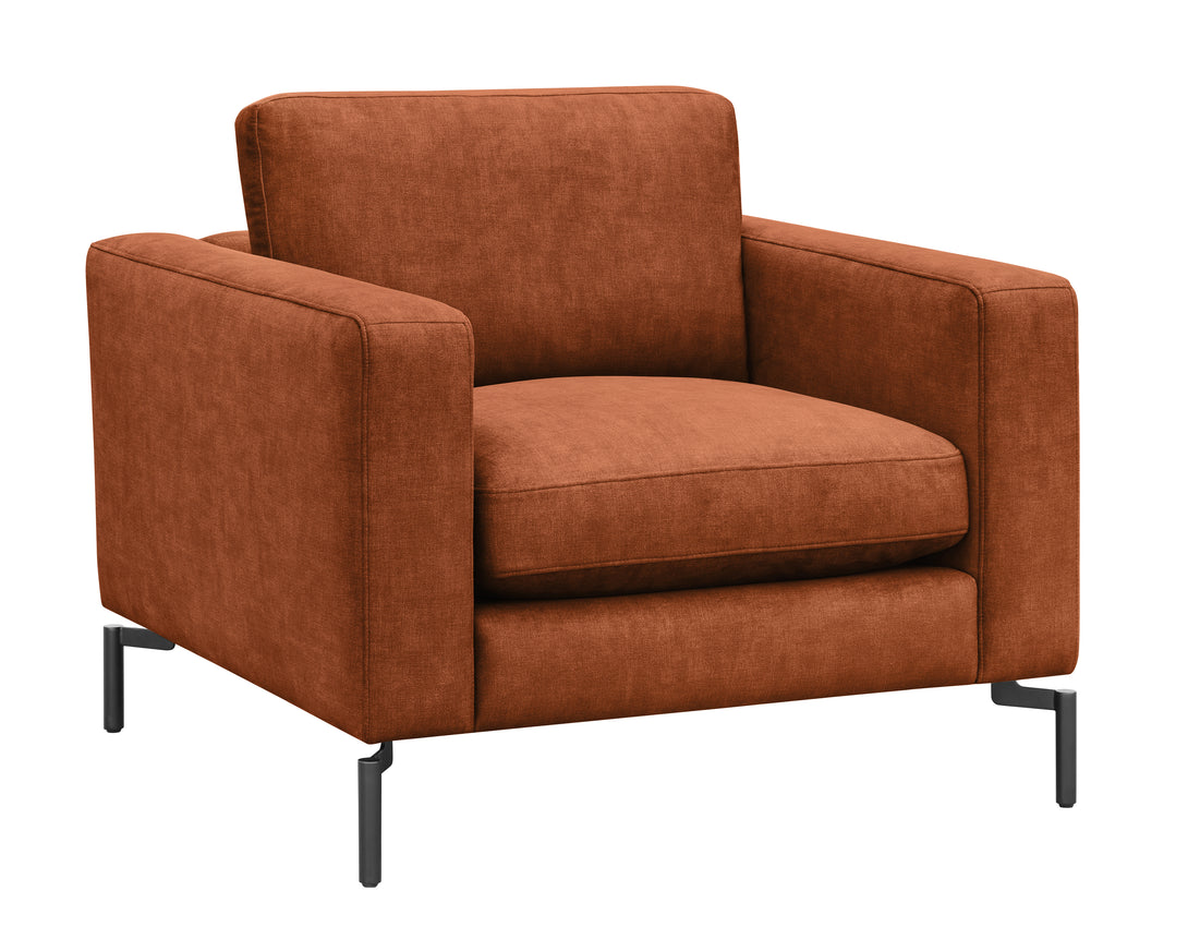 Tribeca Chair LaiDi Velvet Spice - Modern - Side View