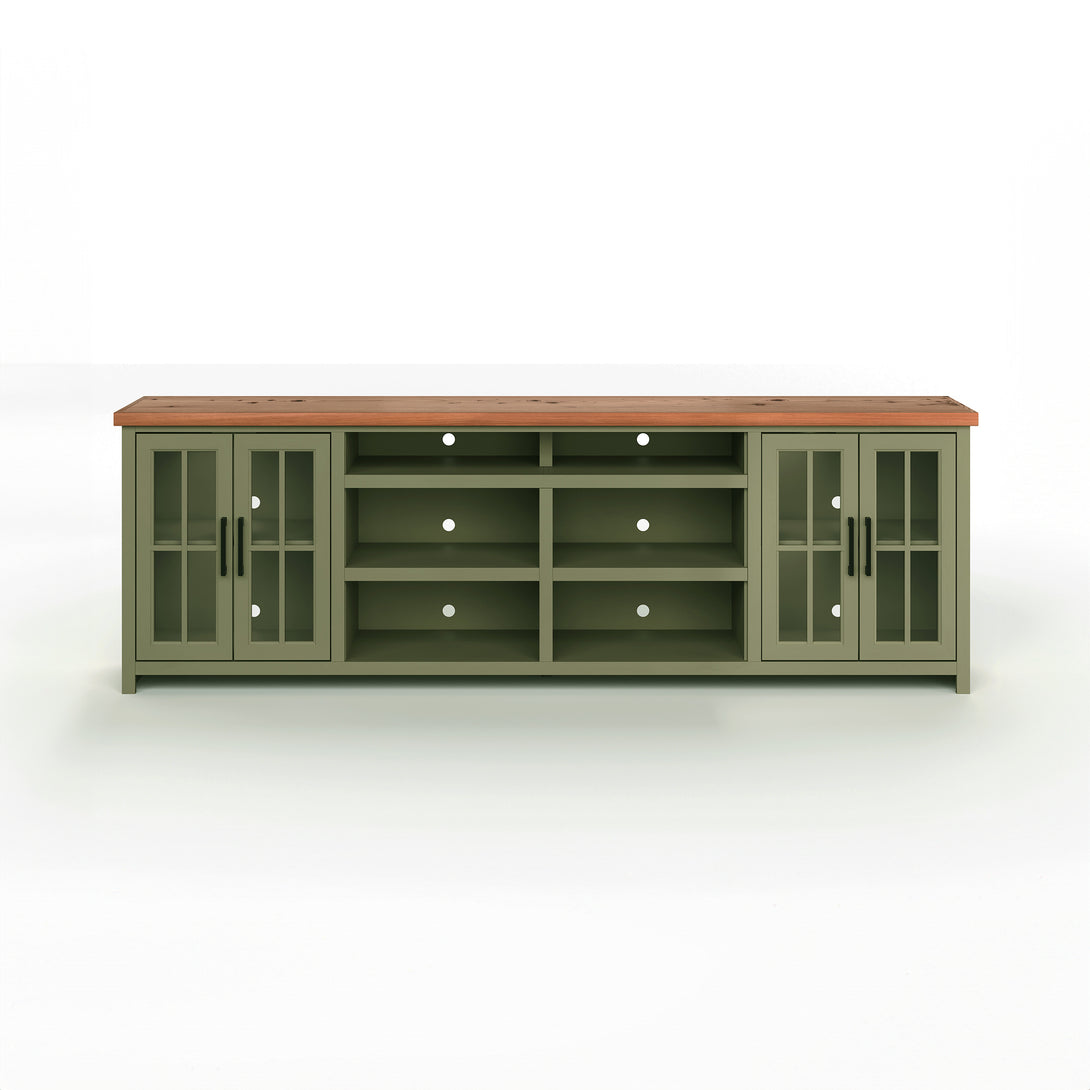 Vineyard 96" TV Stand Sage Green/Fruitwood - Modern Farmhouse