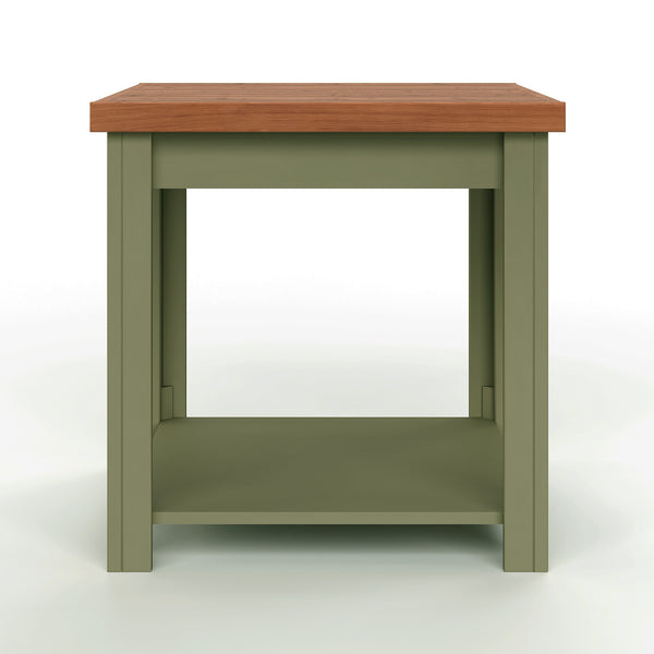 Vineyard End Table Sage Green/Fruitwood - Modern Farmhouse