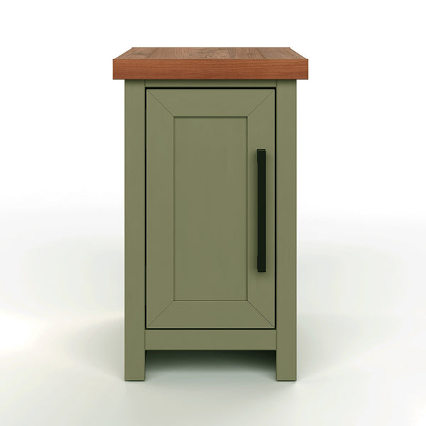 Vineyard Chairside Table Sage Green/Fruitwood - Modern Farmhouse