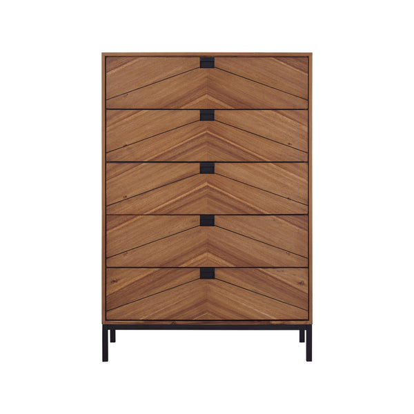 Astoria Chest Natural Herringbone - Contemporary