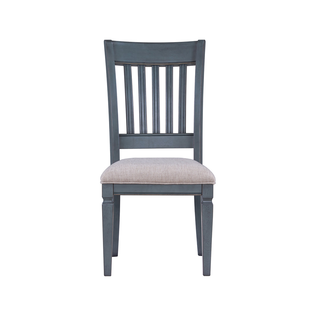 Americana Side Chair Corduroy Blue - Traditional